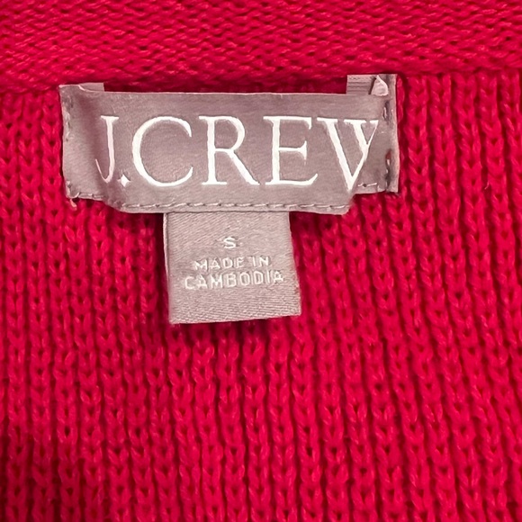J.Crew Emilie Patch-pocket Sweater Lady Jacket | Red | Size S | Like New - Picture 15 of 15